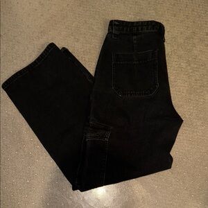 Black Cargo Denim Jeans